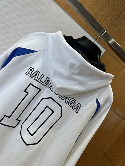 バレンシアガ BALENCIAGA NBA コラボレーションカラーブロックデザインのフード付きジップアップスウェットジャケット