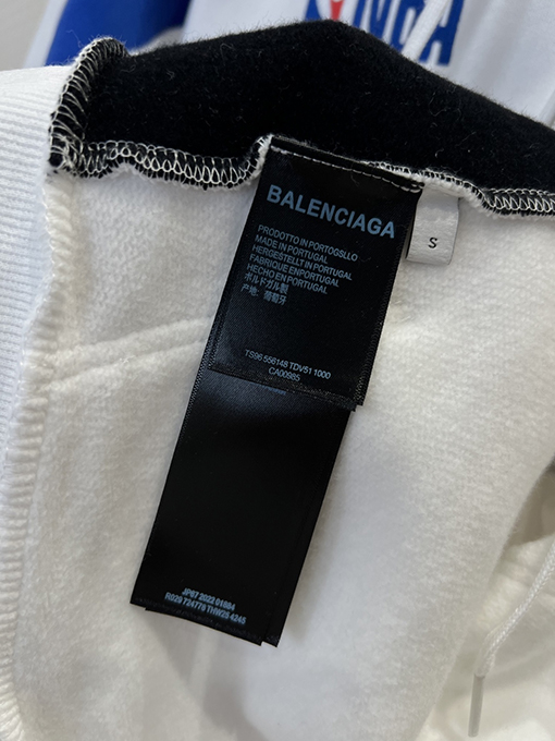 バレンシアガ BALENCIAGA NBA コラボレーションカラーブロックデザインのフード付きジップアップスウェットジャケット