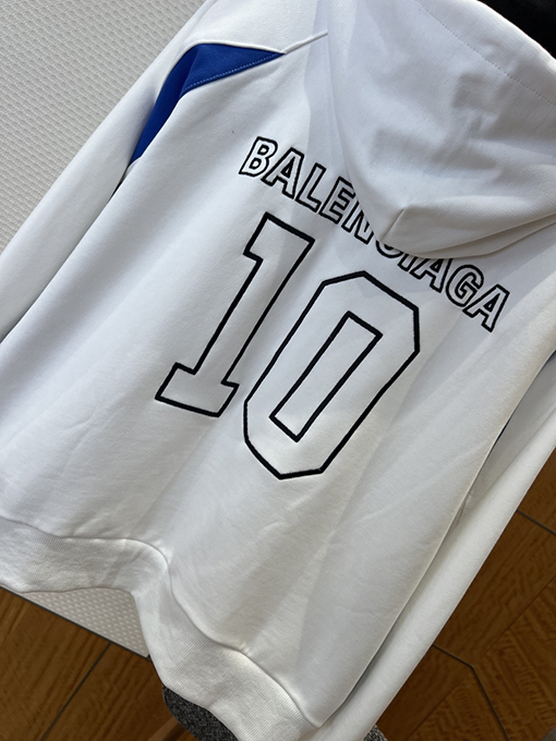 バレンシアガ BALENCIAGA NBA コラボレーションカラーブロックデザインのフード付きジップアップスウェットジャケット