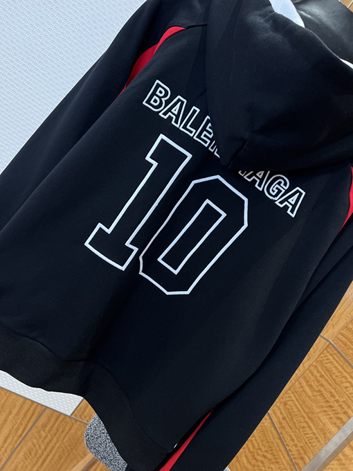 バレンシアガ BALENCIAGA NBA コラボレーションカラーブロックデザインのフード付きジップアップスウェットジャケット