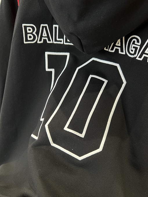バレンシアガ BALENCIAGA NBA コラボレーションカラーブロックデザインのフード付きジップアップスウェットジャケット