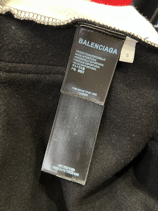 バレンシアガ BALENCIAGA NBA コラボレーションカラーブロックデザインのフード付きジップアップスウェットジャケット