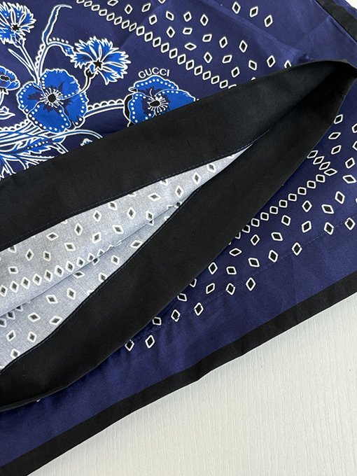 グッチ ブルーペイズリー カシュー ペイズリープリント ショートパンツ