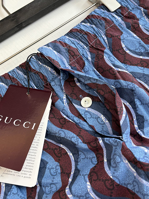 グッチ 波状のGGモノグラムプリントのカジュアルショーツ