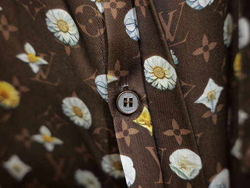 ルイヴィトン ブルーミングアルファベット3Dプリントシャツ＆ドローストリングショーツセット