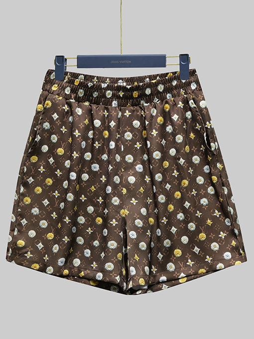 ルイヴィトン ブルーミングアルファベット3Dプリントシャツ＆ドローストリングショーツセット