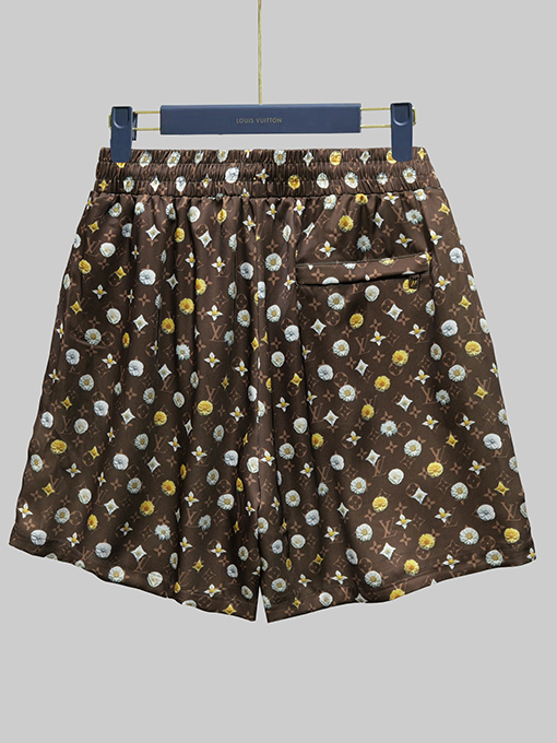 ルイヴィトン ブルーミングアルファベット3Dプリントシャツ＆ドローストリングショーツセット