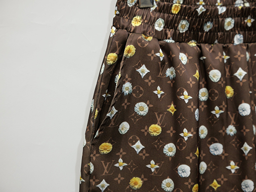 ルイヴィトン ブルーミングアルファベット3Dプリントシャツ＆ドローストリングショーツセット