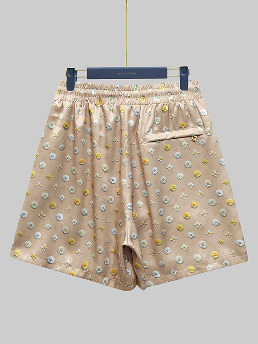 ルイヴィトン ブルーミングアルファベット3Dプリントシャツ＆ドローストリングショーツセット