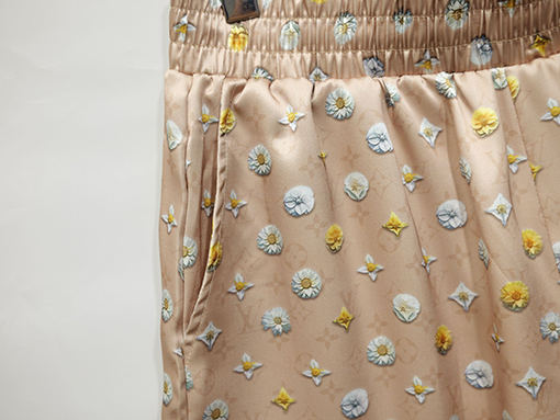 ルイヴィトン ブルーミングアルファベット3Dプリントシャツ＆ドローストリングショーツセット