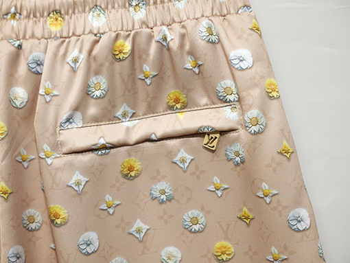 ルイヴィトン ブルーミングアルファベット3Dプリントシャツ＆ドローストリングショーツセット