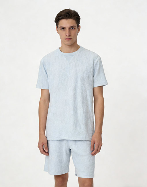 ディオールスーパーコピー 総柄ジャカード柄の半袖ショートパンツセット