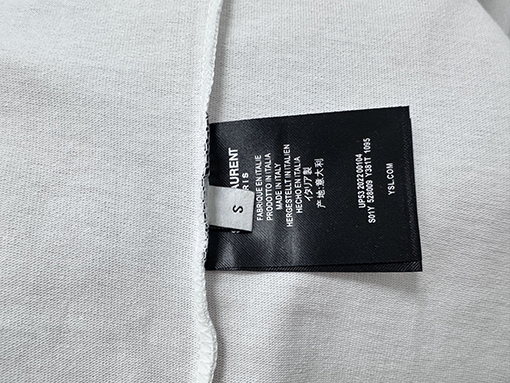 サンローランブランドスーパーコピー Saint Laurent クラシックなロゴプリントの半袖Tシャツ