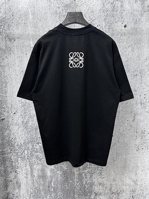 ロエベコピー ロゴ入りクルーネック半袖Tシャツ