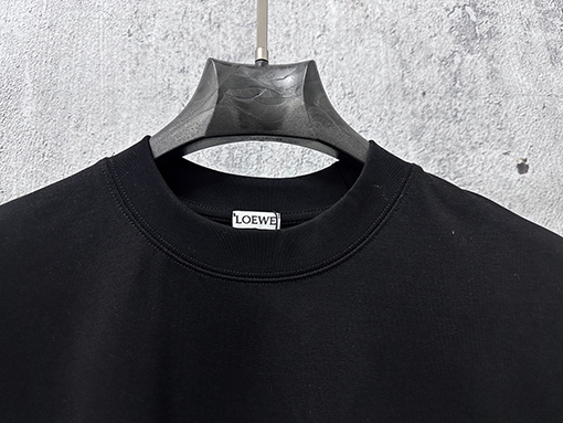 ロエベコピー ロゴ入りクルーネック半袖Tシャツ