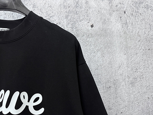 ロエベコピー ロゴ入りクルーネック半袖Tシャツ