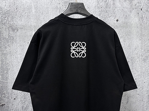 ロエベコピー ロゴ入りクルーネック半袖Tシャツ