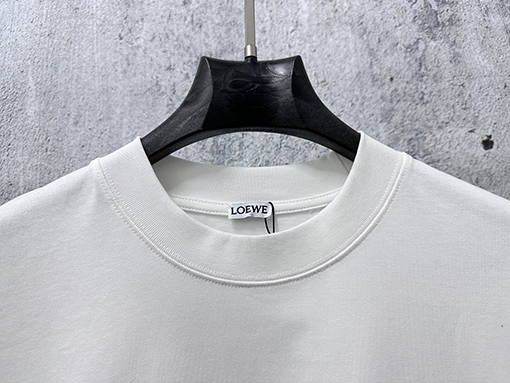 ロエベコピー ロゴ入りクルーネック半袖Tシャツ