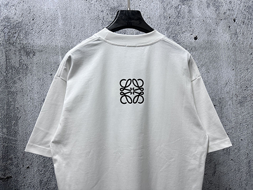 ロエベコピー ロゴ入りクルーネック半袖Tシャツ