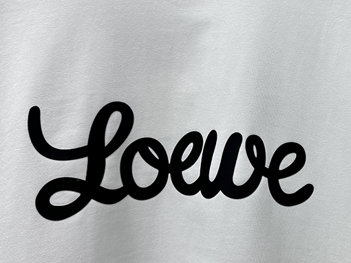 ロエベコピー ロゴ入りクルーネック半袖Tシャツ