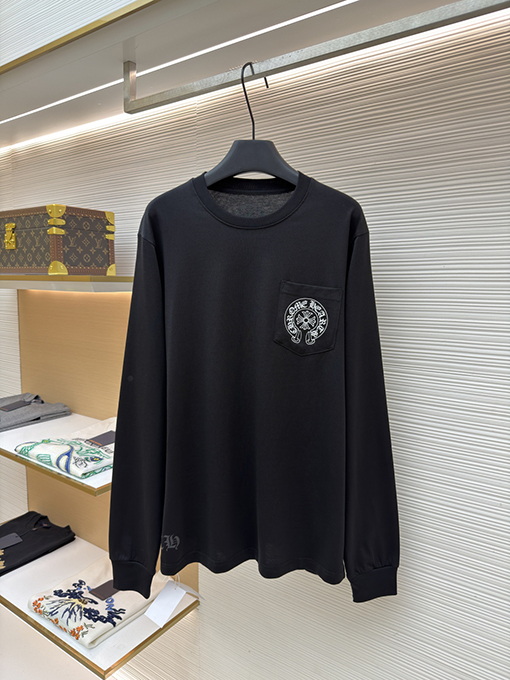 クロムハーツブランドコピー ラスベガス クロススリーブ ホースシュー 長袖シャツ