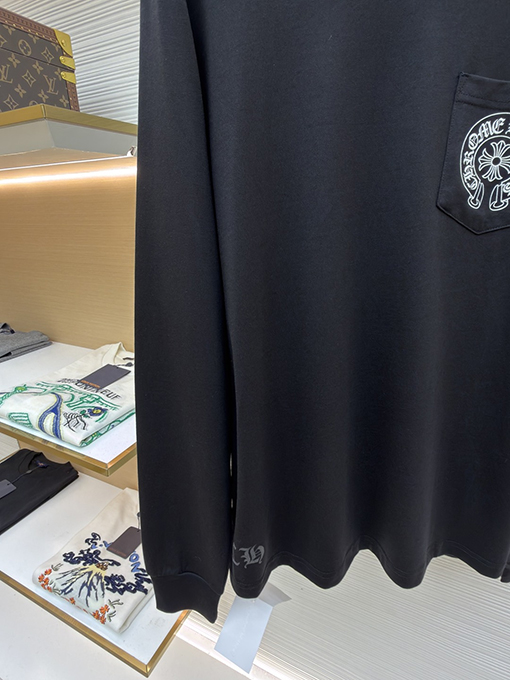 クロムハーツブランドコピー ラスベガス クロススリーブ ホースシュー 長袖シャツ