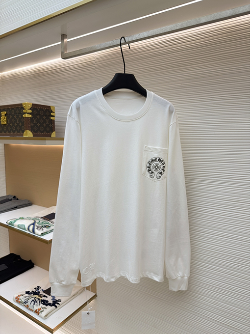 クロムハーツブランドコピー ラスベガス クロススリーブ ホースシュー 長袖シャツ