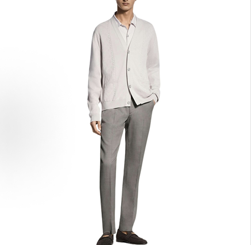 ルイヴィトンコピー モノグラム入りジャカードVネックニットカーディガン