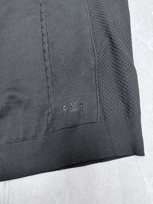 ルイヴィトン 新作シルクコットンニット長袖ラウンドネックシャツ