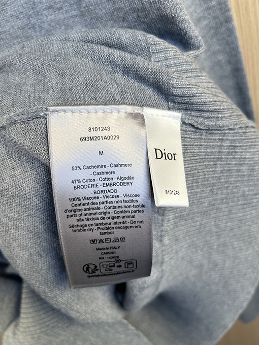 ディオールスーパーコピー DIOR 新しい文字刺繍ロゴ入りウェビングニットカーディガン