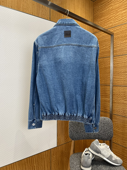 ディオール DIOR 文字刺繍入りジッパー付きデニムジャケット
