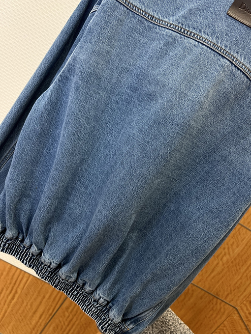 ディオール DIOR 文字刺繍入りジッパー付きデニムジャケット