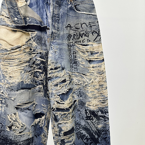 アクネストゥディオズスーパーコピー 3D プリントジーンズ