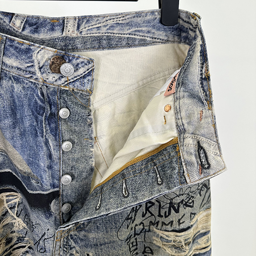 アクネストゥディオズスーパーコピー 3D プリントジーンズ