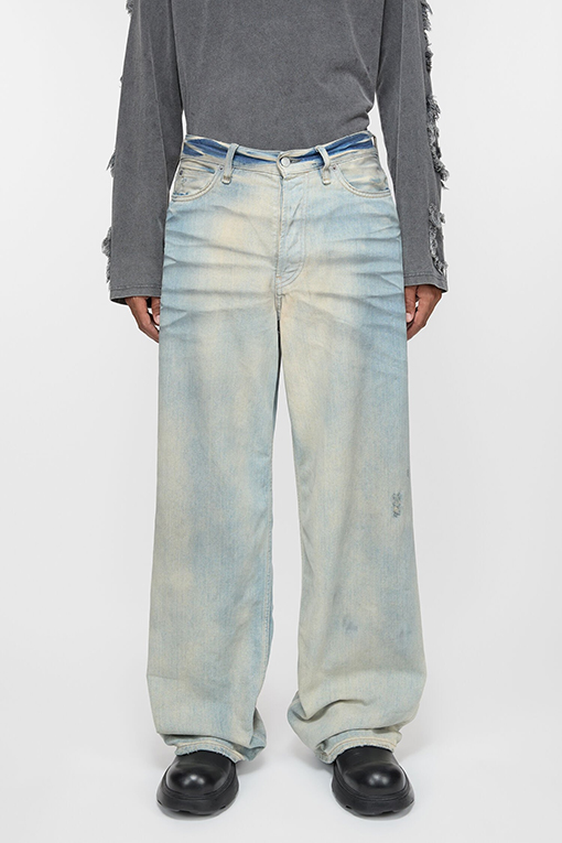 アクネストゥディオズ 1981 ゆったりとしたウォッシュドデニムジーンズ