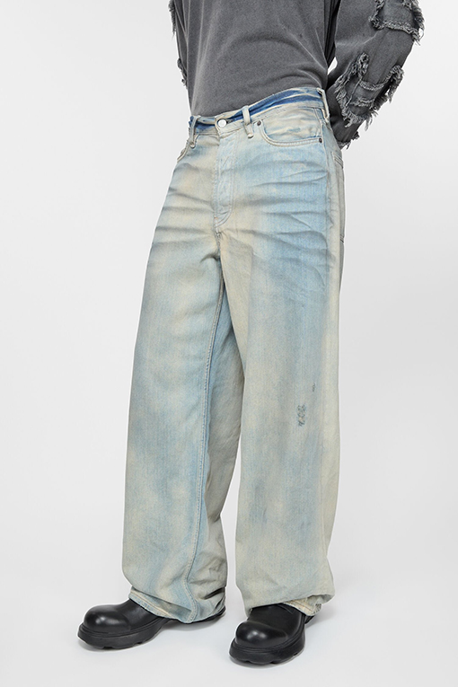 アクネストゥディオズ 1981 ゆったりとしたウォッシュドデニムジーンズ