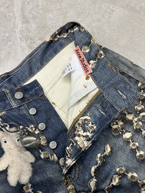 アクネストゥディオズ 3D プリントリボンジーンズ