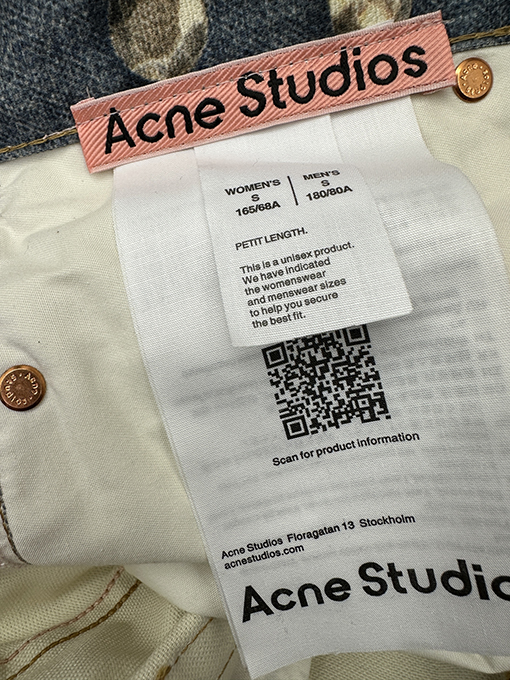 アクネストゥディオズ 3D プリントリボンジーンズ