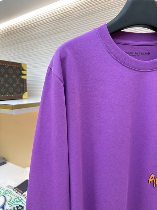 クロムハーツスーパーコピー 無地のコミックプリント長袖シャツ