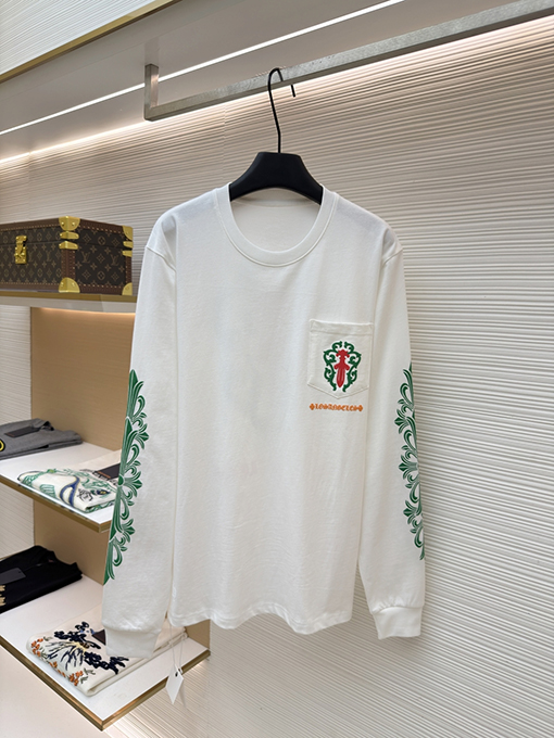 クロムハーツコピー 限定の花柄の剣の長袖シャツ