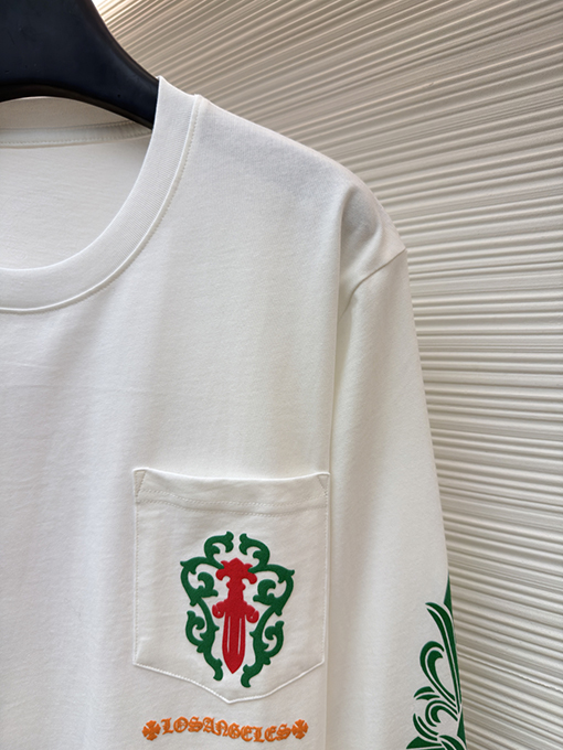 クロムハーツコピー 限定の花柄の剣の長袖シャツ