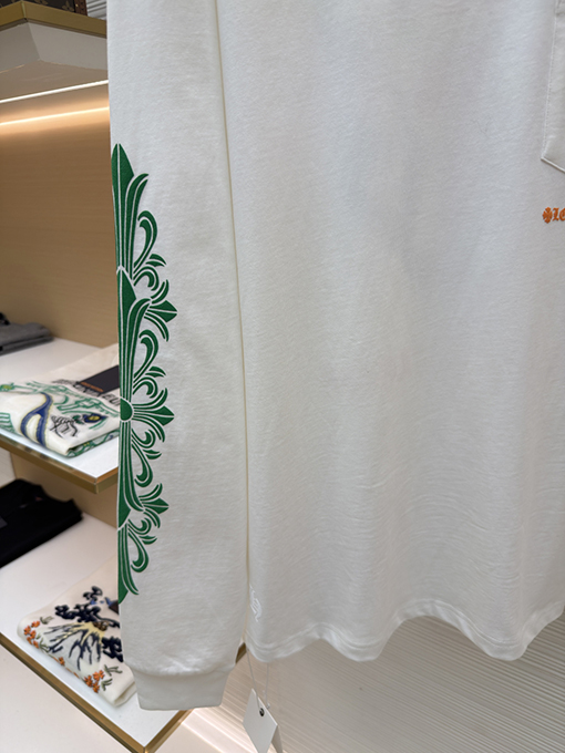 クロムハーツコピー 限定の花柄の剣の長袖シャツ