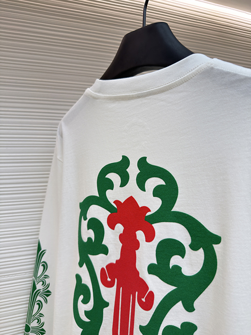 クロムハーツコピー 限定の花柄の剣の長袖シャツ