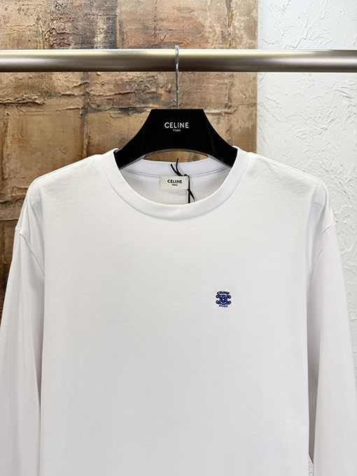 セリーヌスーパーコピー 刺繍入り長袖シャツ