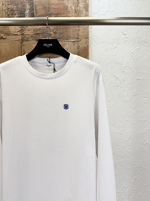 セリーヌスーパーコピー 刺繍入り長袖シャツ