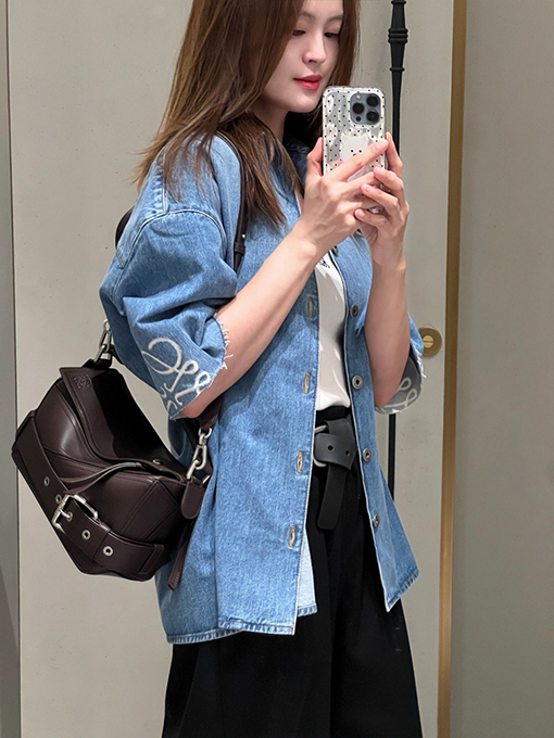 ロエベコピー デニムの半袖シャツ