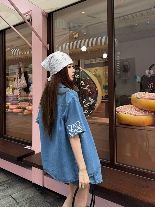 ロエベコピー デニムの半袖シャツ