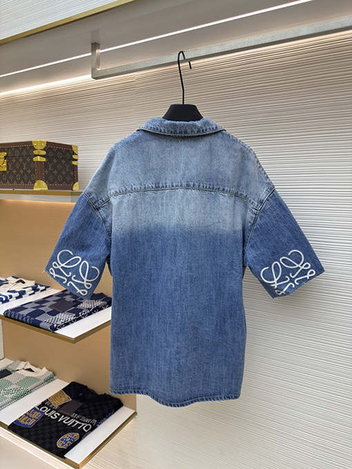 ロエベコピー デニムの半袖シャツ