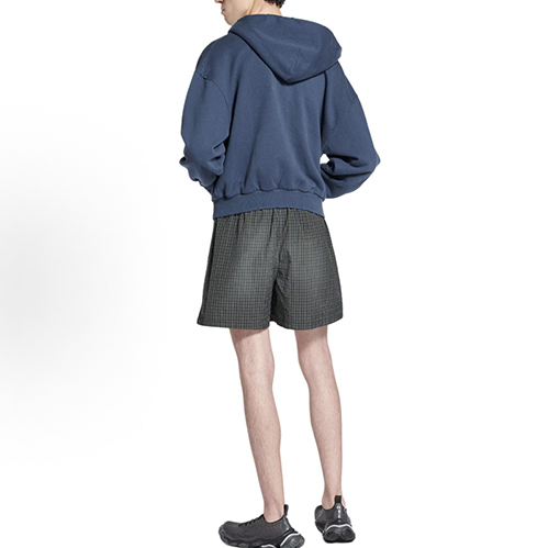 バレンシアガスーパーコピー チェック柄刺繍入りカジュアルショーツ