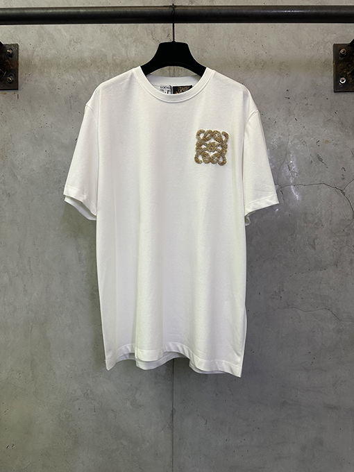 ロエベコピー タオル刺繍入り半袖Tシャツ